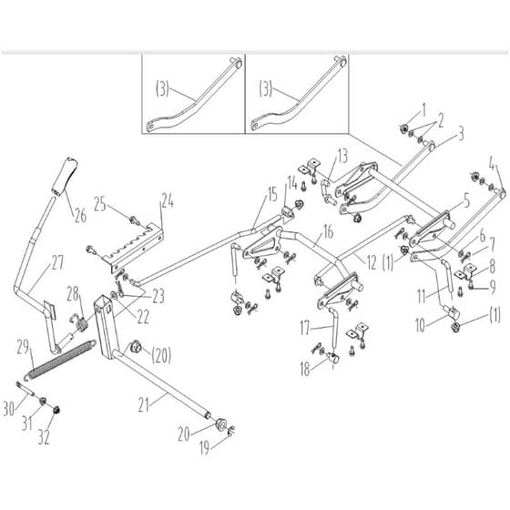 Cobra LT86HRL 2023 - Tractor Apr 2023 Rear Axle Assy Diagram