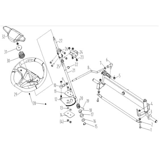 Cobra LT86HRL 2023 - Tractor Apr 2023 Steering Diagram