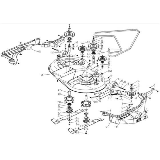 Cobra LT86MRL 2023 - Tractor Apr 2023 Cutting Deck Diagram