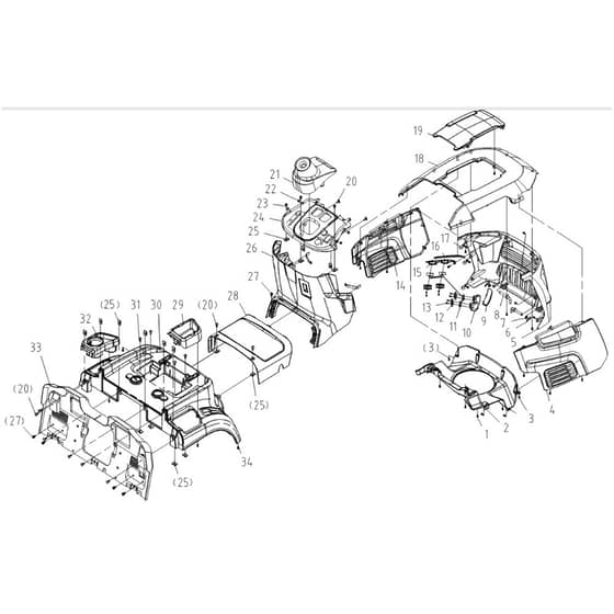 Cobra LT86MRL 2024 - Tractor Jan 2024 from build 2312- only Cover Assy Diagram