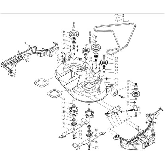Cobra LT86MRL 2024 - Tractor Jan 2024 from build 2312- only Cutting Deck Diagram