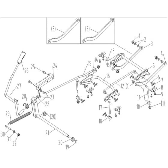 Cobra LT92HRL 2023 - Tractor Apr 2023 Rear Axle Assy Diagram
