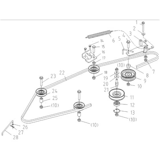 Cobra LT92HRL 2024 - Tractor Jan 2024 from build 2312- only Drive Assy Diagram