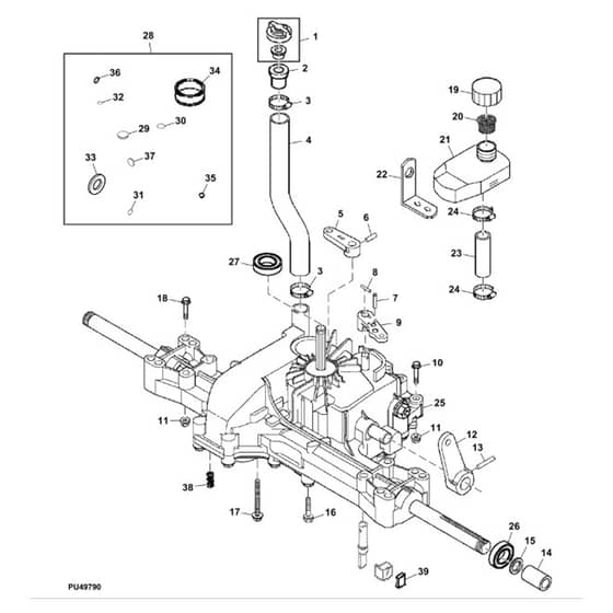 John Deere LTR180 - PC9156 - Transaxle - ST594060