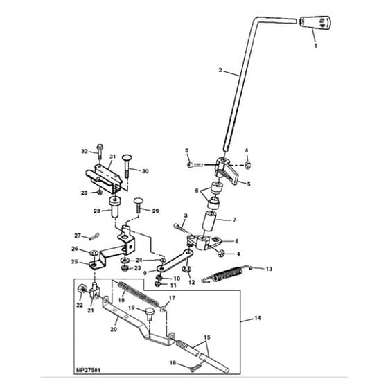John Deere LTR180 - PC9156 - Pto Linkage - ST594062