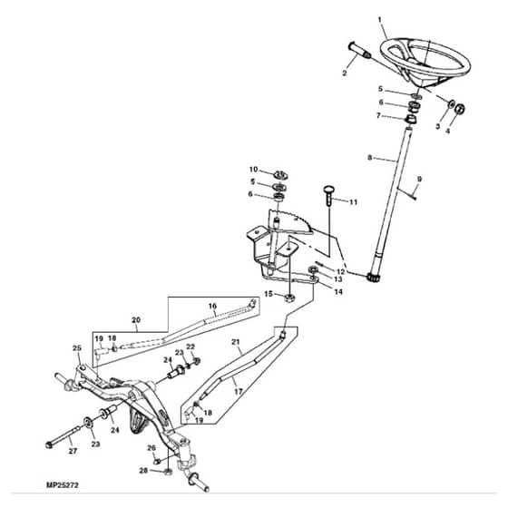 John Deere LTR180 - PC9156 - Steering Wheel - ST594064