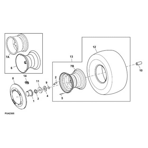 John Deere LTR180 - PC9156 - Wheels / - ST594070