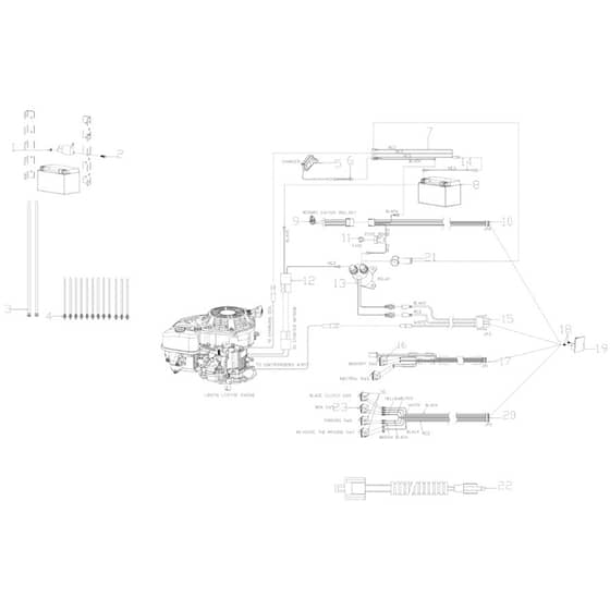 Cobra LTX66HRL - Tractor Jan 2025 Electrical Parts Diagram