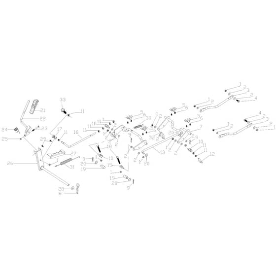 Cobra LTX92HR2L - Tractor Jan 2025 Lift Diagram