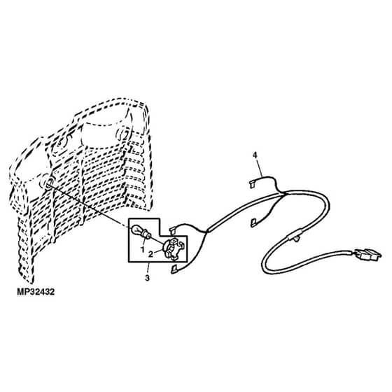 John Deere LX277 - PC2718 - Headlight Wiring - ST580315