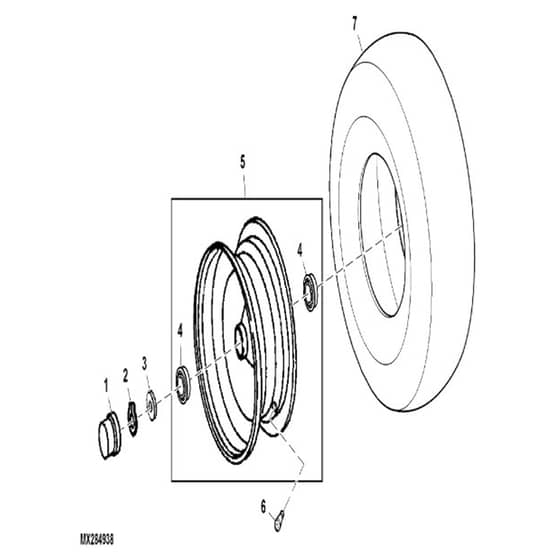 John Deere LX277 - PC2718 - Front Wheels - ST580345