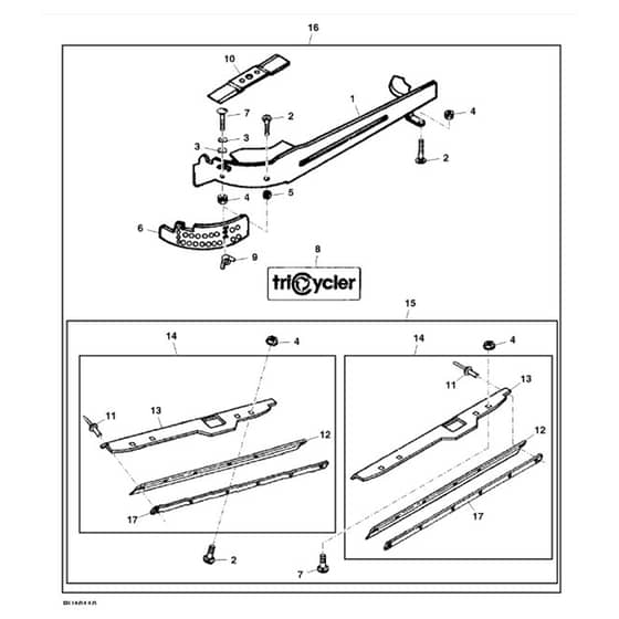 John Deere LX280 - PC9329 - Tricycler Mulch - ST562420