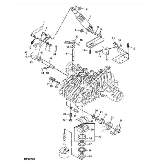 John Deere LX280 - PC9329 - Transaxle Control - ST594231