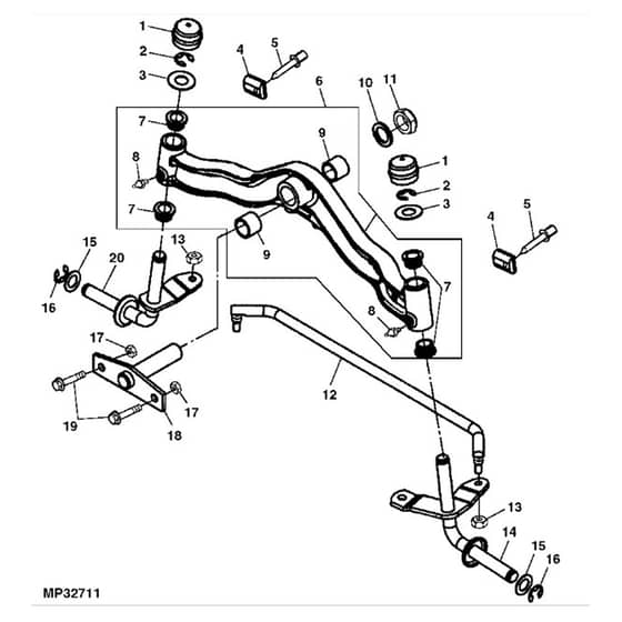 John Deere LX280 - PC9329 - Front Axle - ST594241