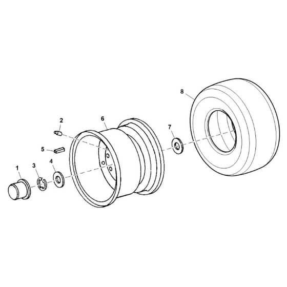 John Deere LX280 - PC9329 - Rear Wheels - ST594251