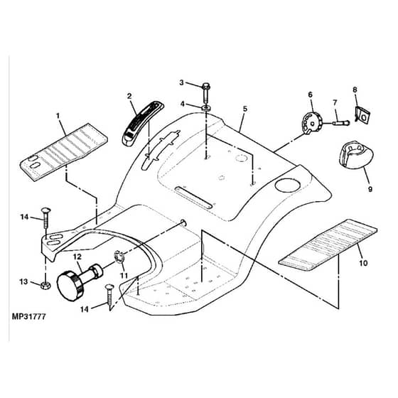 John Deere LX280 - PC9329 - Fenderdeck - ST594255