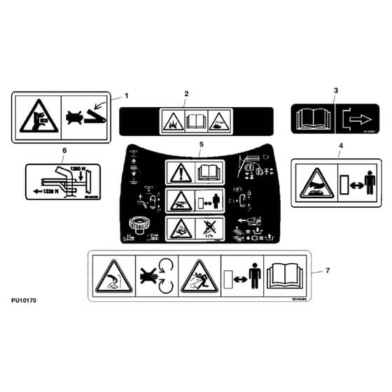 John Deere LX280 - PC9329 - Labels - ST594303