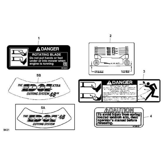 John Deere LX280 - PC9329 - Labels - ST594457