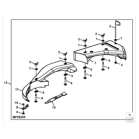 John Deere LX280 - PC9329 - Mulch Kit - ST594465