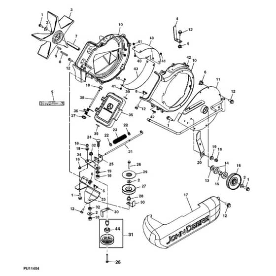 John Deere LX280 - PC9329 - Blower Housing - ST594478