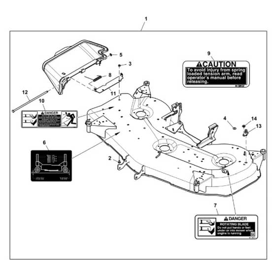 John Deere LX280 - PC9329 - Mower Deck - ST959314