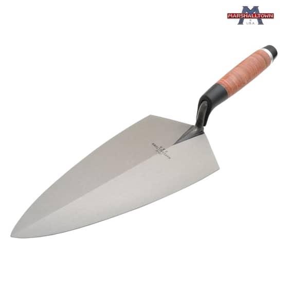 Marshalltown 19L Philadelphia Pattern Brick Trowel Leather Handle 12in - M1912L