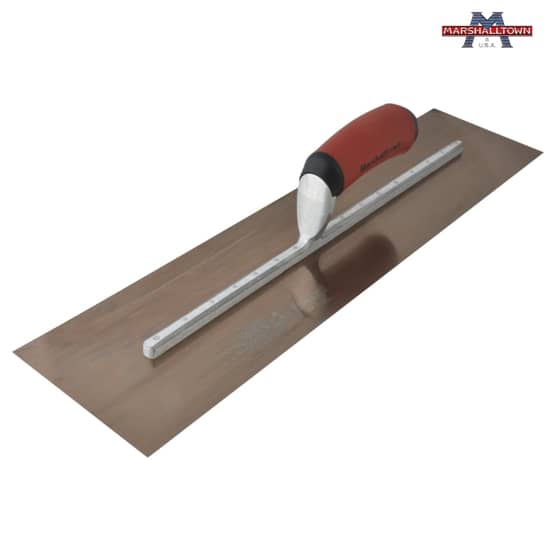 Marshalltown MXS205GD Golden Stainless Steel Finishing Trowel DuraSoft 20 x 5in - MXS205GD