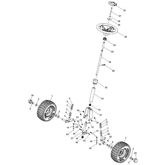 McCulloch M105-77X - 96021001800 - 2011-12 - Steering Parts Diagram