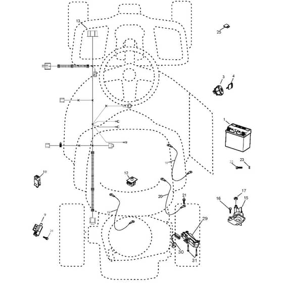 McCulloch M105-77X - 96021002601 - 2014-06 - Electrical Parts Diagram