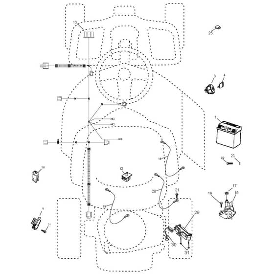McCulloch M105-77X - 96021002800 - 2013-06 - Electrical Parts Diagram