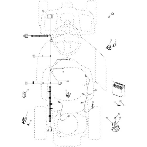 McCulloch M105-77XC - 96021001900 - 2012-01 - Electrical Parts Diagram