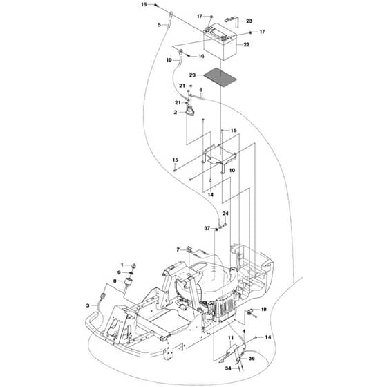 McCulloch M105-97F - 966725501 - 2012 - Electrical Parts Diagram