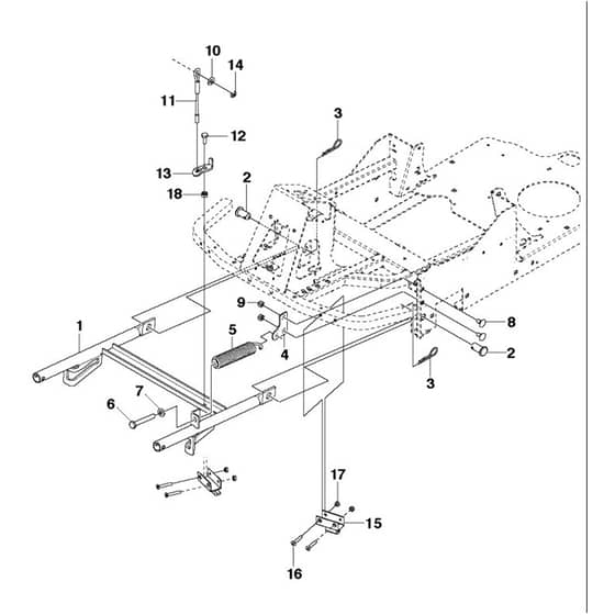 McCulloch M105-97F - 967206801 - 2013-01 - Frame Parts Diagram