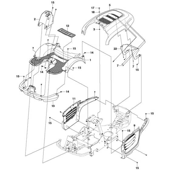 McCulloch M105-97F - 967207001 - 2013-01 - Cover Parts Diagram
