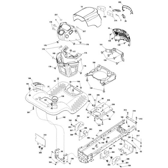 McCulloch M110-77T - 96041040500 - 2017-07 - Chassis & Enclosures Parts Diagram