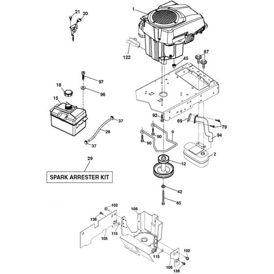 McCulloch M110-77T - 96041040500 - 2017-07 - Engine Parts Diagram