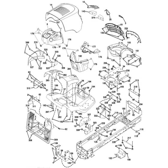 McCulloch M110-77TC - 96051016500 - 2017-06 - Chassis & Enclosures Parts Diagram