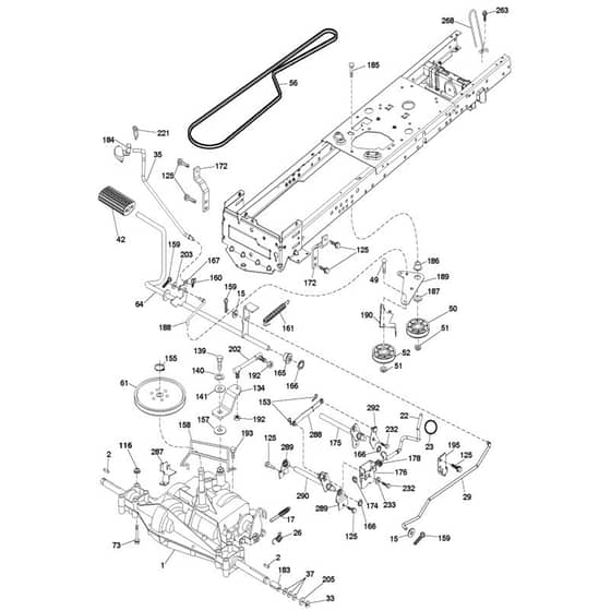 McCulloch M110-77TC - 96051016500 - 2017-06 - Drive Parts Diagram