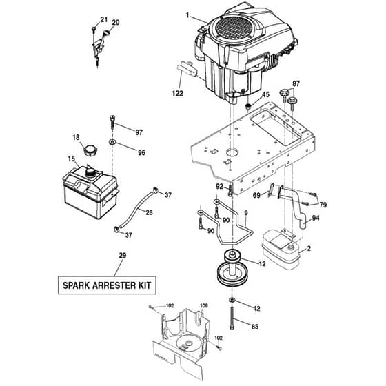 McCulloch M110-77TC - 96051016500 - 2017-06 - Engine Parts Diagram