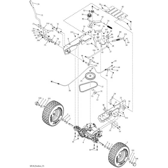 McCulloch M110-77X - 2017-06 - Drive Parts Diagram