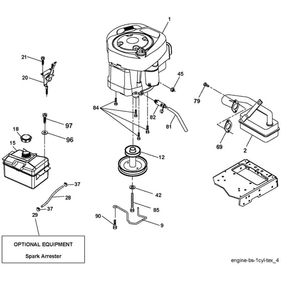 McCulloch M11577 - 96041009700 - 2010-03 - Engine Parts Diagram