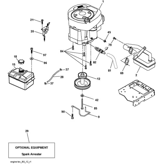 McCulloch M11577 - 96041011501 - 2010-03 - Engine Parts Diagram
