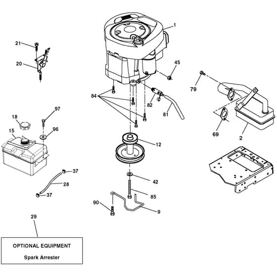 McCulloch M11577HRB - 96041012400 - 2010-03 - Engine Parts Diagram
