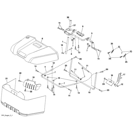 McCulloch M11577HRB - 96041012401 - 2010-03 - Bagger Parts Diagram