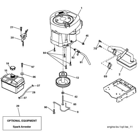McCulloch M11577RB - 96041012300 - 2010-03 - Engine Parts Diagram