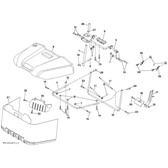 McCulloch M11577RB - 96041012301 - 2010-07 - Bagger Parts Diagram
