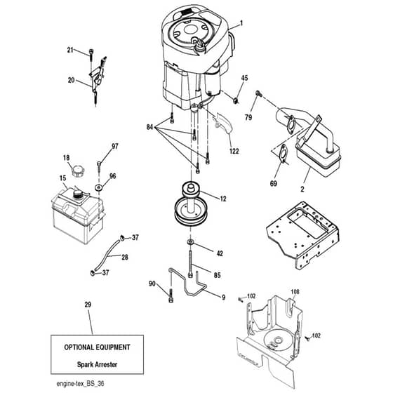 McCulloch M11577RB - 96041016500 - 2010-07 - Engine Parts Diagram