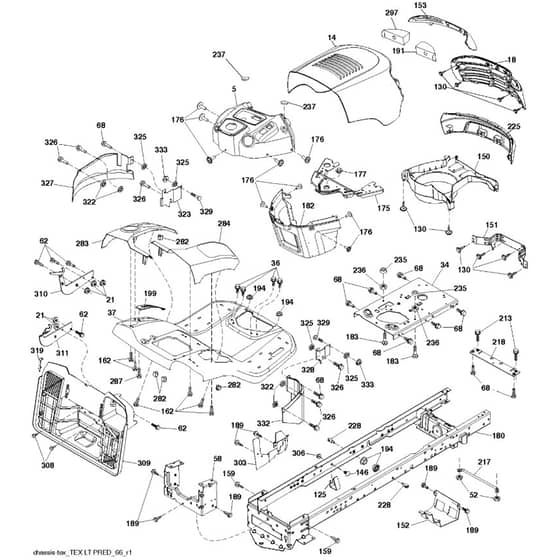McCulloch M11577RB - 96041016503 - 2012-02 - Chassis & Enclosures Parts Diagram
