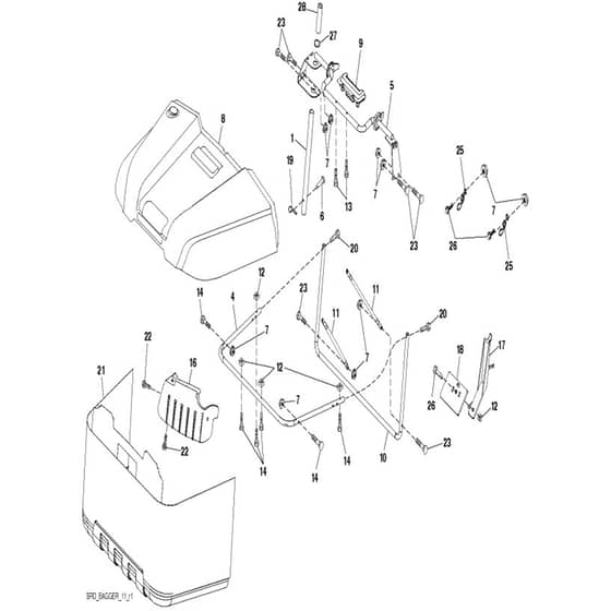 McCulloch M11577RB - 96051001101 - 2010-11 - Bagger Parts Diagram
