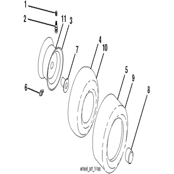 McCulloch M11577RB - 96051001101 - 2010-11 - Wheels and Tyres Parts Diagram